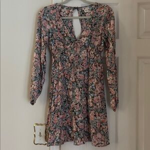 Billabong Floral Long Sleeve Dress